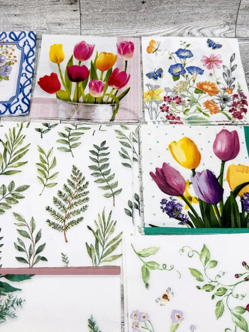 42 Napkins for Crafts/Decoupage - Flowers Theme - 21 Napkins (x2)